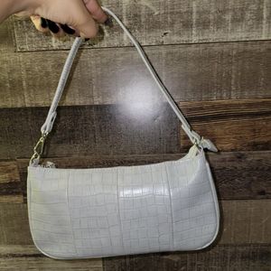 Grey shoulder bag